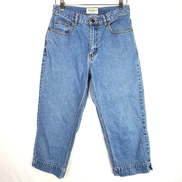 Vintage Eddie Bauer Wide Leg Crop Jeans 6 - Picture 1 of 6